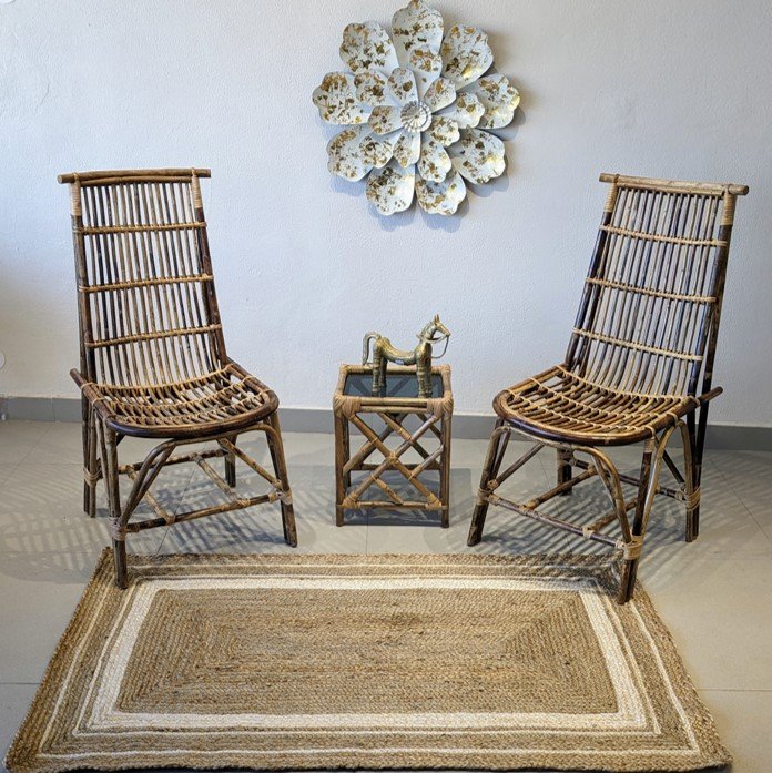 Handcrafted Jute and Fusion rugs available at Trinity Crafts Kangra