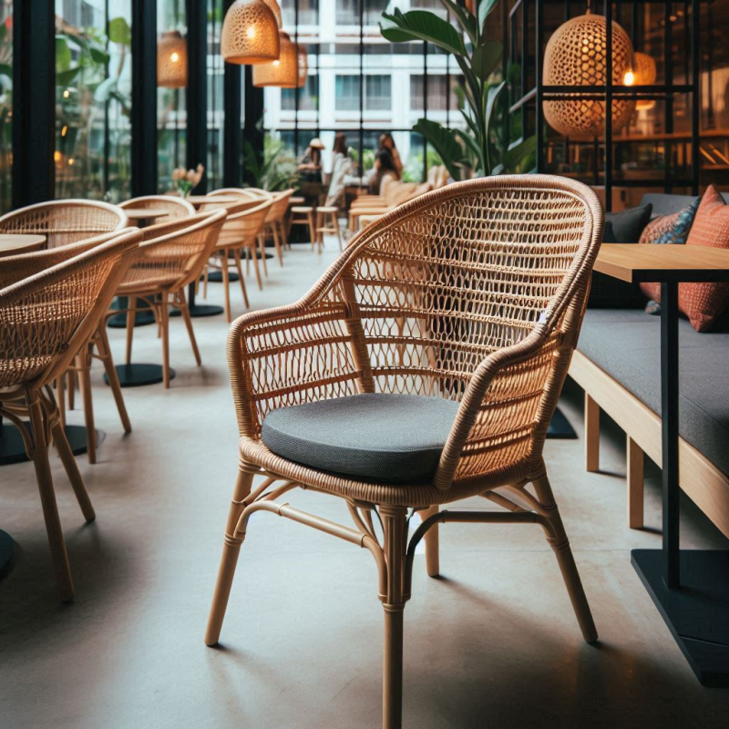Restaurant cane chairs (4)
