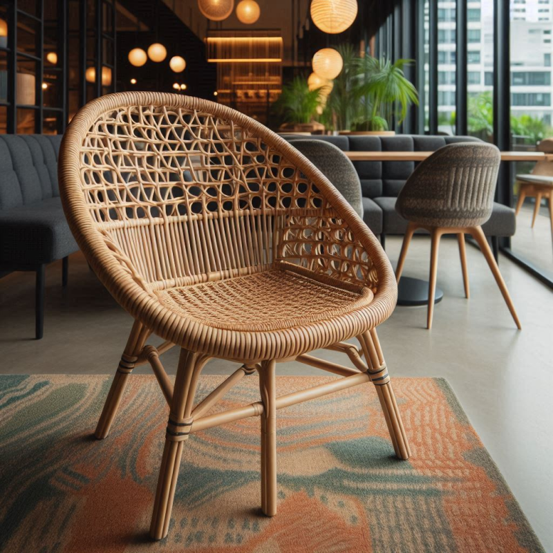 Restaurant cane chairs (7)