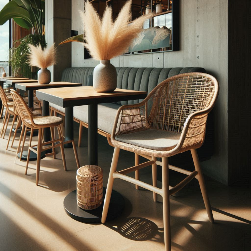 Restaurant cane chairs new design (1)