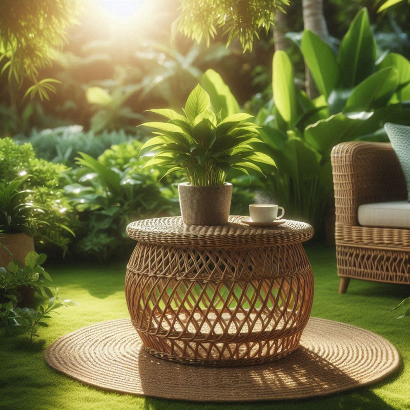 cane round table garden (1)