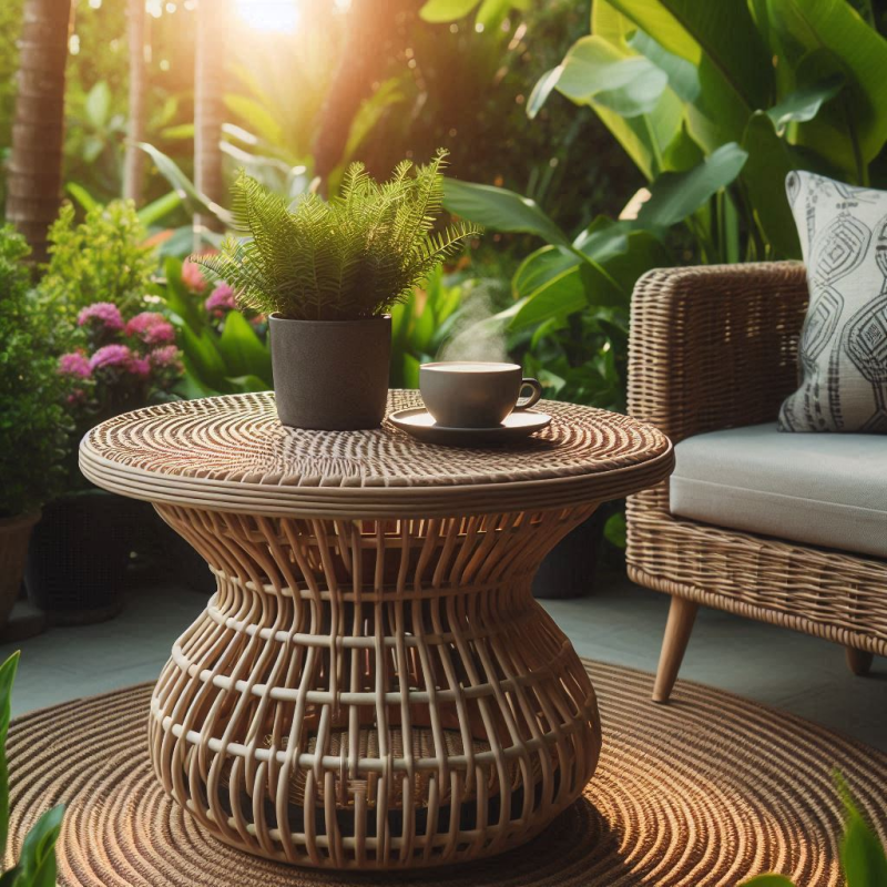 cane round table garden (2)