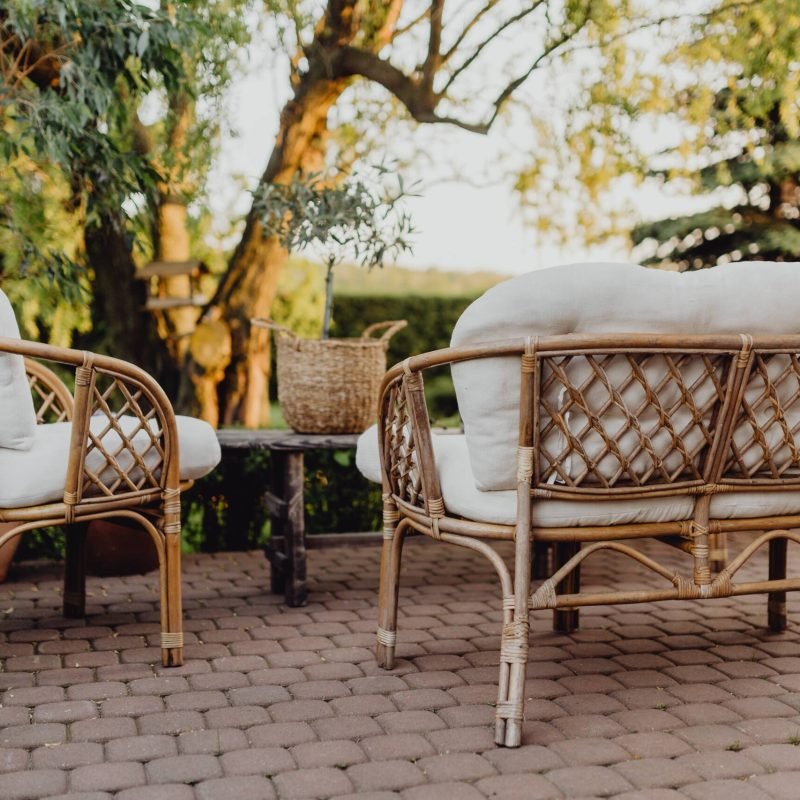 Outdoor furniture handcrafted from Natural Cane Rattan