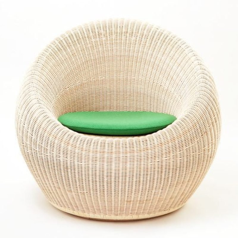 Apple Chair handcrafted from Natural Cane Rattan