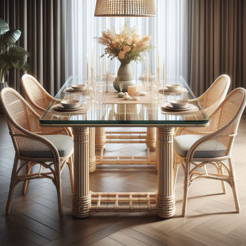 resturant cane dining table (3)