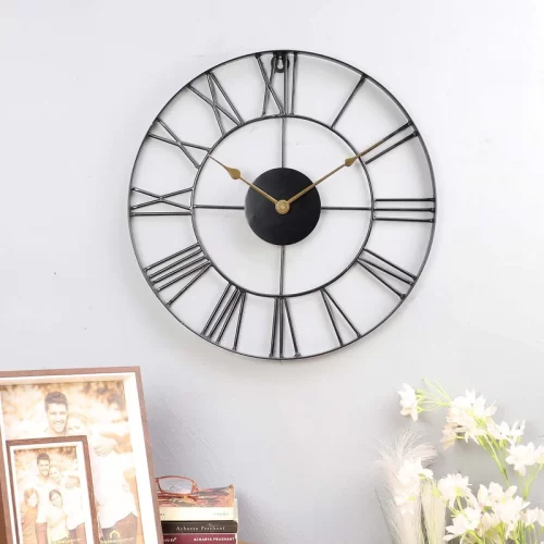 Handcrafted metal wall art cum wall clocks. Available at Trinity Crafts